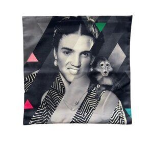 Frida Kahlo 18 x 18 Pillow Cover - Mexican Artist Home Accent Monkey